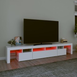 Meuble TV avec lumières LED Blanc 230x36,5x40 cm 618819618819