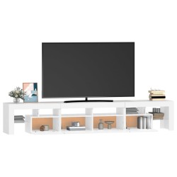 Meuble TV avec lumières LED Blanc 230x36,5x40 cm 618819618819