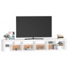 Meuble TV avec lumières LED Blanc 230x36,5x40 cm 618819618819