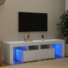Meuble TV avec lumières LED Blanc 140x36,5x40 cm 618826618826