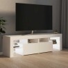 Meuble TV avec lumières LED Blanc 140x36,5x40 cm 618826618826