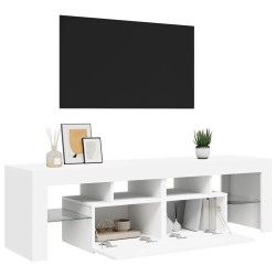 Meuble TV avec lumières LED Blanc 140x36,5x40 cm 618826618826