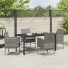 Ensemble de salle à manger pour jardin 5 pcs Gris polyrotin 618831618831