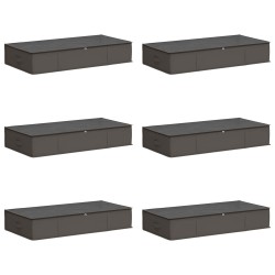 Boîte de rangement avec fenêtre transparente 6 pcs Gris 618836618836