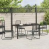 Ensemble de salle à manger pour jardin 5 pcs Noir 618839618839