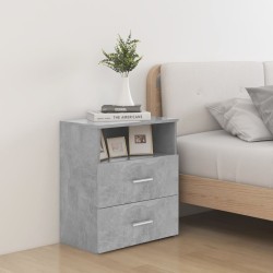 Tables de chevet 2 pcs Gris béton 50x32x60 cm 618842618842