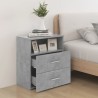 Tables de chevet 2 pcs Gris béton 50x32x60 cm 618842618842