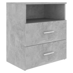Tables de chevet 2 pcs Gris béton 50x32x60 cm 618842618842