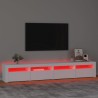 Meuble TV avec lumières LED Blanc 240x35x40 cm 618843618843