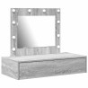 Table de Toilette Gris 83 x 40 x 70 cm Bois d'ingénierie 618844618844