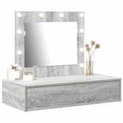 Table de Toilette Gris 83 x 40 x 70 cm Bois d'ingénierie 618844618844