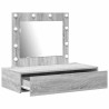 Table de Toilette Gris 83 x 40 x 70 cm Bois d'ingénierie 618844618844