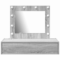 Table de Toilette Gris 83 x 40 x 70 cm Bois d'ingénierie 618844618844