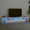 Meuble TV avec lumières LED Blanc 260x36,5x40 cm 618845618845