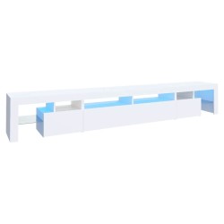 Meuble TV avec lumières LED Blanc 260x36,5x40 cm 618845618845