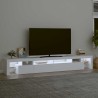 Meuble TV avec lumières LED Blanc 260x36,5x40 cm 618845618845