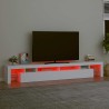 Meuble TV avec lumières LED Blanc 260x36,5x40 cm 618845618845