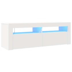 Meuble TV avec lumières LED blanc 120x35x40 cm 618848618848