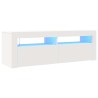 Meuble TV avec lumières LED blanc 120x35x40 cm 618848618848