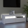 Meuble TV avec lumières LED blanc 120x35x40 cm 618848618848