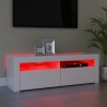 Meuble TV avec lumières LED blanc 120x35x40 cm 618848618848