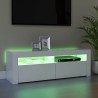 Meuble TV avec lumières LED blanc 120x35x40 cm 618848618848
