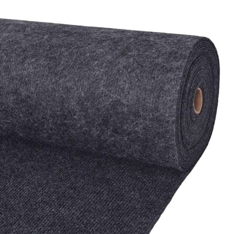 Tapis Anthracite 1,2 x 10 m Polyester 618863618863