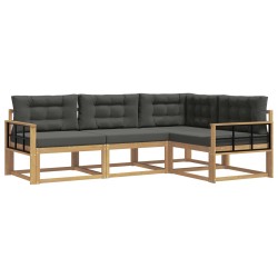 Ensemble de canapés d'extérieur 3 pcs Blanc et anthracite 618864618864