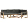 Ensemble de canapés d'extérieur 3 pcs Blanc et anthracite 618864618864