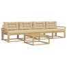 Ensemble de canapés d'extérieur 4 pcs Blanc et Beige 618869618869