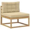 Ensemble de canapés d'extérieur 4 pcs Blanc et Beige 618869618869