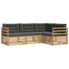 Ensemble de canapés d'extérieur 4 pcs Blanc et anthracite 618872618872
