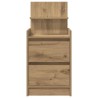 Table de chevet avec 2 tiroirs chêne artisanal 38x34x80 cm 618874618874