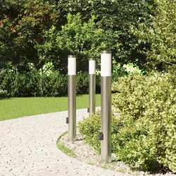 Bornes lumineuses avec sortie lot de 3 80 cm acier inoxydable IP44 618881618881