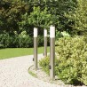 Bornes lumineuses avec sortie lot de 3 80 cm acier inoxydable IP44 618881618881
