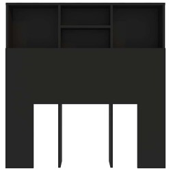 Armoire de tête de lit Noir 100x19x103,5 cm 618885618885