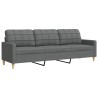 Canapé à 3 places Gris foncé 210 cm Tissu 618890618890