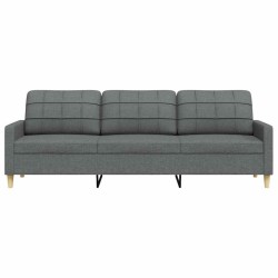 Canapé à 3 places Gris foncé 210 cm Tissu 618890618890