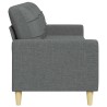 Canapé à 3 places Gris foncé 210 cm Tissu 618890618890