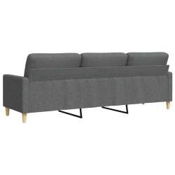 Canapé à 3 places Gris foncé 210 cm Tissu 618890618890