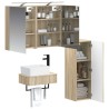 Ensemble d'armoire de salle de bain 4 pcs Chêne Sonoma 618891618891