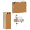Ensemble d'armoire de salle de bain 4 pcs Chêne Sonoma 618891618891