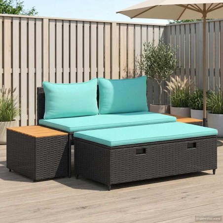 Ensemble de canapés d'extérieur 4 -Seater 4 pcs 55 x 30 x 39 cm 618894618894