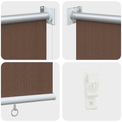 Store enrouleur extérieur à 90% de blocage UV Taupe HDPE 618896618896