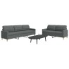 Ensemble de canapés 2 pcs gris foncé tissu 618899618899