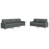 Ensemble de canapés 2 pcs gris foncé tissu 618899618899