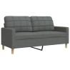 Ensemble de canapés 2 pcs gris foncé tissu 618899618899