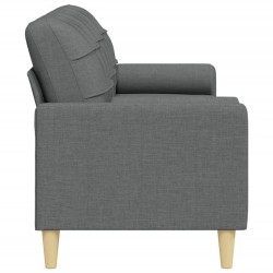 Canapé 3 places avec oreillers gris foncé 210 cm tissu 618906618906