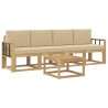 Ensemble de canapés d'extérieur 5 pcs Blanc et Beige 618910618910