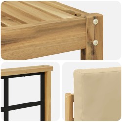 Ensemble de canapés d'extérieur 5 pcs Blanc et Beige 618910618910